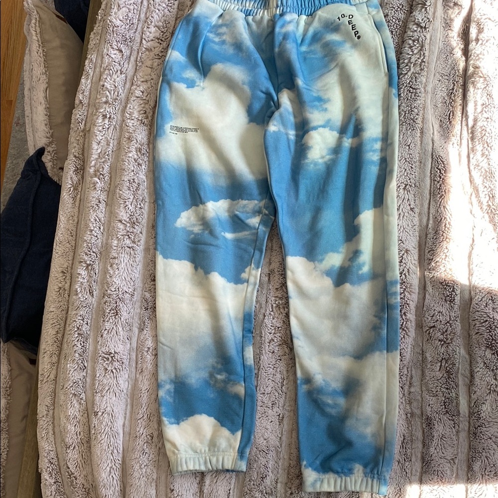 10.Deep Mens Cloud Print Joggers - Blue - Picture 2 of 4